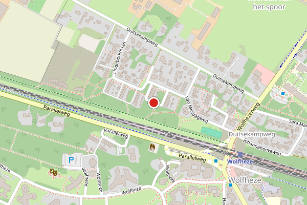 Brandweer-melding op Lindeboomlaan, Wolfheze op 27 juni, kaart-overzicht