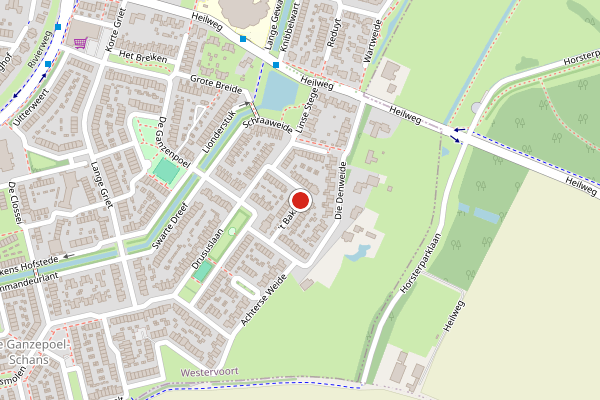 Brandweer-melding op 't Bakhuys, Westervoort op 28 juni, kaart-overzicht