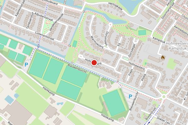 Brandweer-melding op Hofmeesterij, Huissen op 28 juni, kaart-overzicht