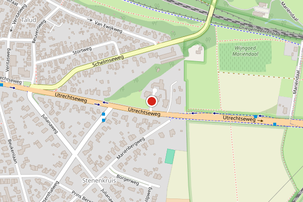 Brandweer-melding op Utrechtseweg, Oosterbeek op 28 juni, kaart-overzicht