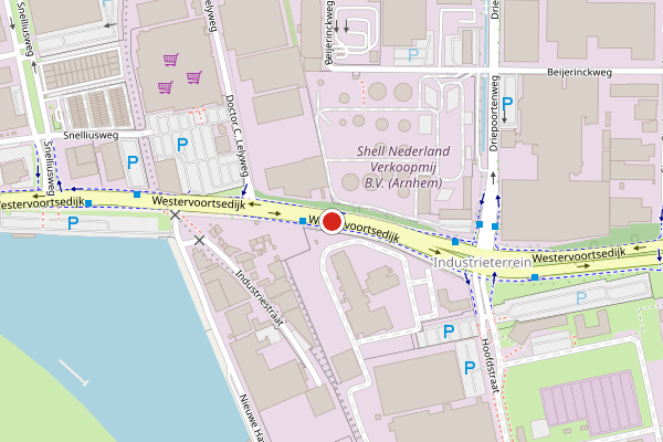 Brandweer-melding op Westervoortsedijk, Arnhem op 28 juni, kaart-overzicht