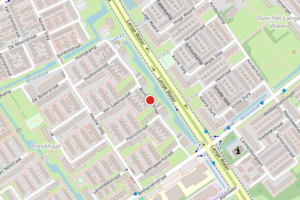 Brandweer-melding op Bontekoestraat, Arnhem op 28 juni, kaart-overzicht