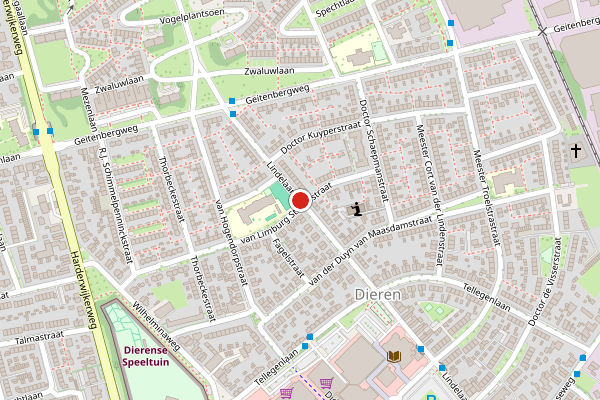 Brandweer-melding op Lindelaan, Dieren op 28 juni, kaart-overzicht