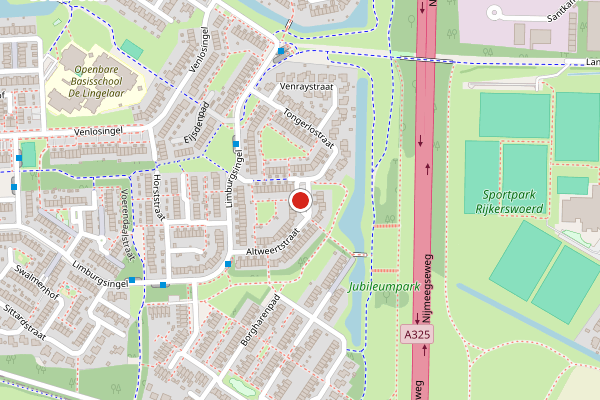 Brandweer-melding op Altweertstraat, Arnhem op 28 juni, kaart-overzicht