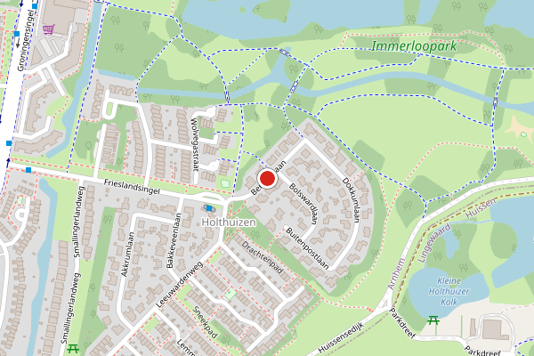 Brandweer-melding op Bergumlaan, Arnhem op 28 juni, kaart-overzicht