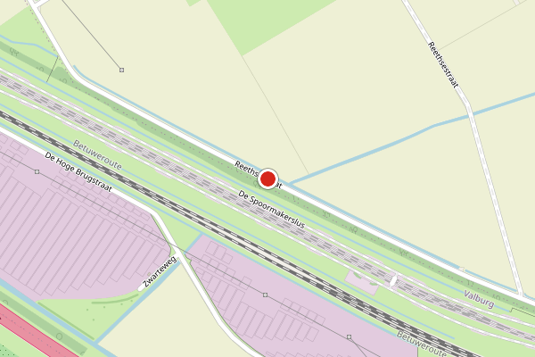 Brandweer-melding op Reethsestraat, Elst GE op 28 juni, kaart-overzicht