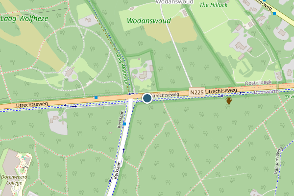 Politie-melding op Utrechtseweg, Doorwerth op 2 april, kaart-overzicht