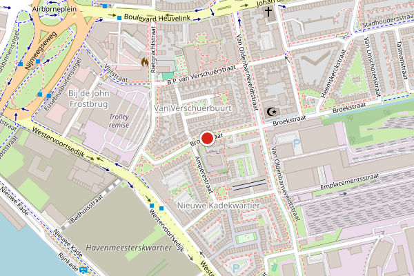 Brandweer-melding op Broekstraat, Arnhem op 29 juni, kaart-overzicht