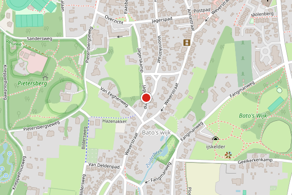 Brandweer-melding op Jagerskamp, Oosterbeek op 6 mei, kaart-overzicht