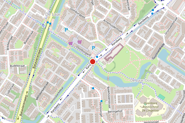 Brandweer-melding op Randweg, Arnhem op 29 juni, kaart-overzicht