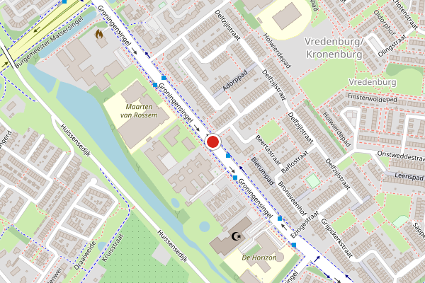Brandweer-melding op Groningensingel, Arnhem op 29 juni, kaart-overzicht