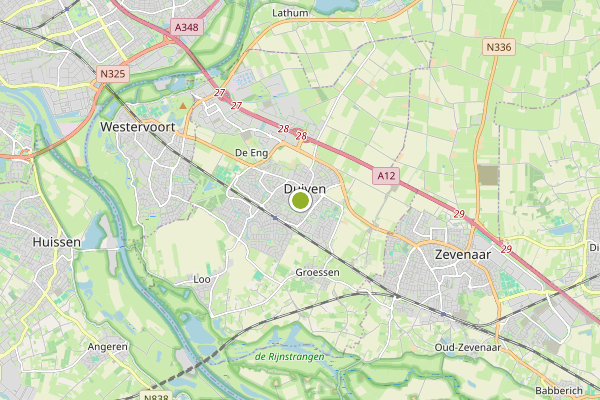 Ambulance-melding op Duiven op 30 juni, kaart-overzicht