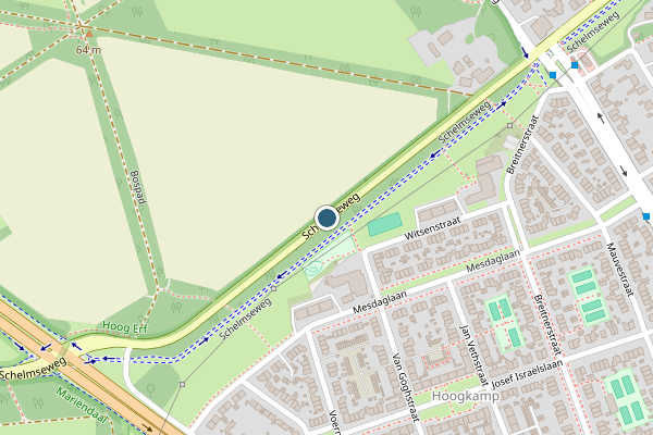 Politie-melding op Schelmseweg, Arnhem op 30 juni, kaart-overzicht