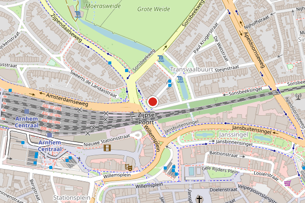 Brandweer-melding op Cronjestraat, Arnhem op 7 mei, kaart-overzicht