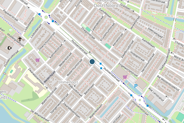 Politie-melding op Huissensestraat, Arnhem op 3 juli, kaart-overzicht