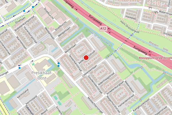Brandweer-melding op Kellendonkstraat, Arnhem op 4 juli, kaart-overzicht