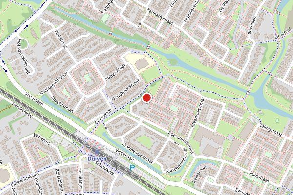 Brandweer-melding op Roerdomppad, Duiven op 6 juli, kaart-overzicht