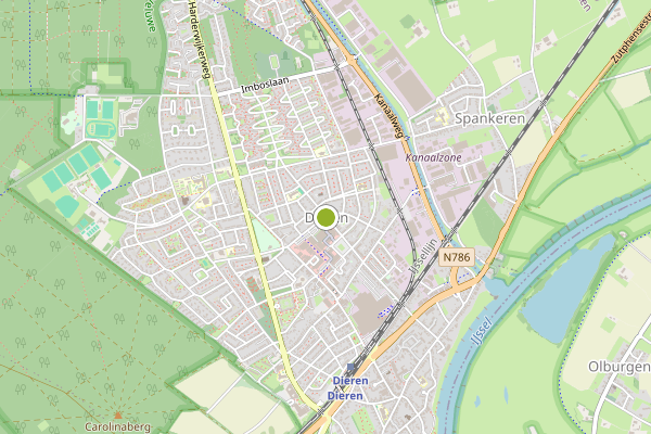Ambulance-melding op Dieren op 6 juli, kaart-overzicht