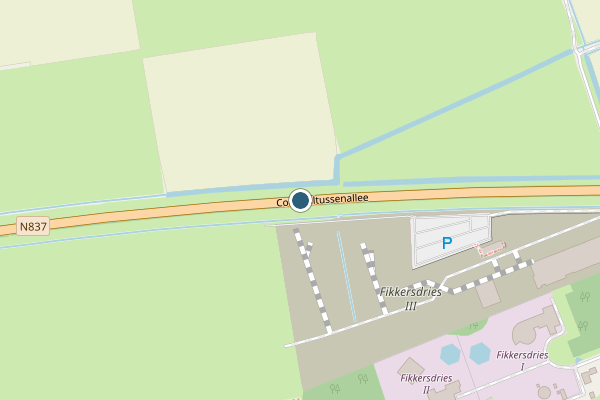 Politie-melding op Cora Baltussen-allee, Driel op 7 juli, kaart-overzicht
