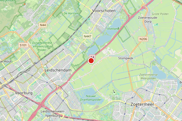 Brandweer-melding op Leidschendam Zieke/dode, Dieren op 8 mei, kaart-overzicht