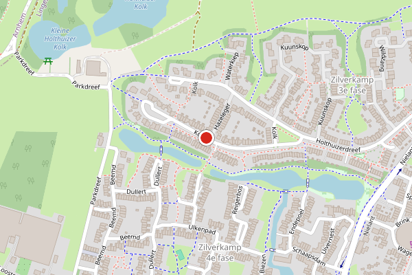 Brandweer-melding op Kolk, Huissen op 7 juli, kaart-overzicht