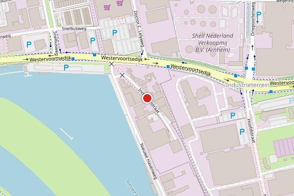 Brandweer-melding op Industriestraat, Arnhem op 8 juli, kaart-overzicht