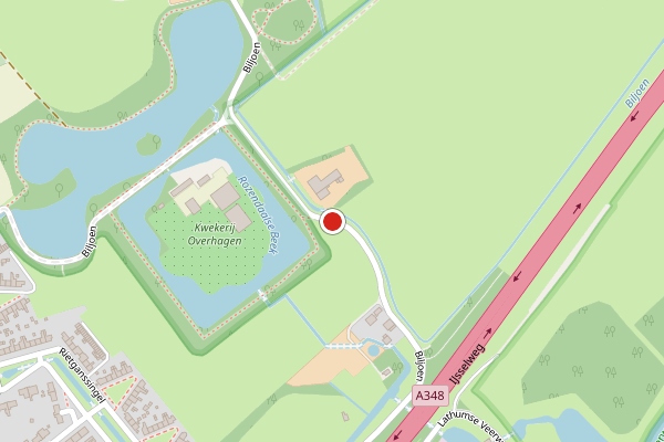 Brandweer-melding op Biljoen, Velp GE op 8 juli, kaart-overzicht