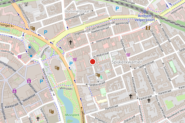 Brandweer-melding op Boekhorstenstraat, Arnhem op 8 juli, kaart-overzicht