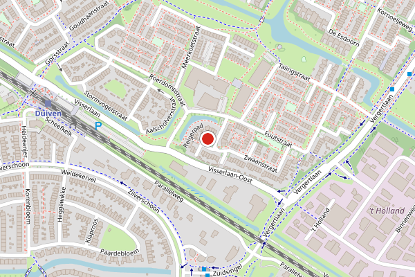 Brandweer-melding op Reigerpad, Duiven op 7 mei, kaart-overzicht