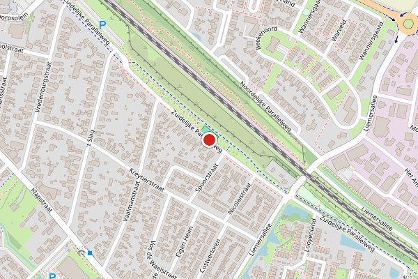 Brandweer-melding op Zuidelijke Parallelweg, Westervoort op 13 juli, kaart-overzicht