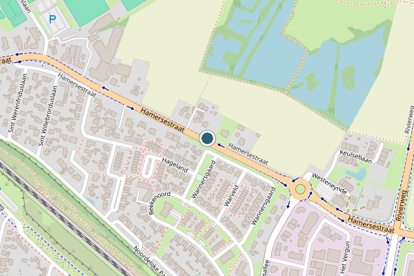 Politie-melding op Hamersestraat, Westervoort op 13 juli, kaart-overzicht