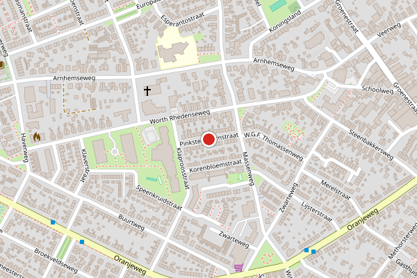 Brandweer-melding op Pinksterbloemstraat, Rheden op 29 april, kaart-overzicht