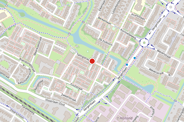 Brandweer-melding op Talingstraat, Duiven op 13 juli, kaart-overzicht