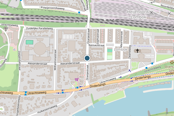 Politie-melding op Oranjestraat, Arnhem op 14 juli, kaart-overzicht