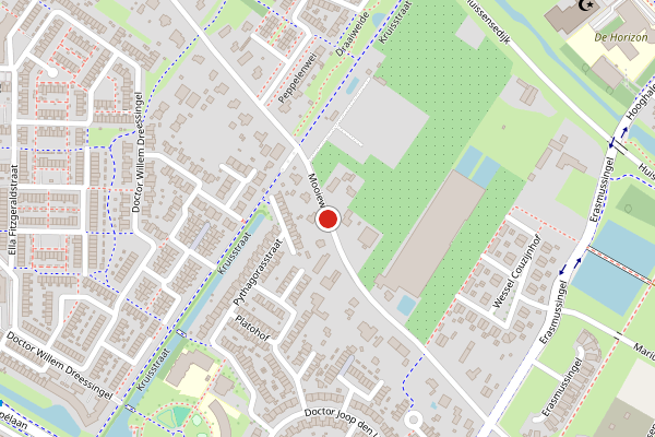 Brandweer-melding op Mooieweg, Arnhem op 14 juli, kaart-overzicht