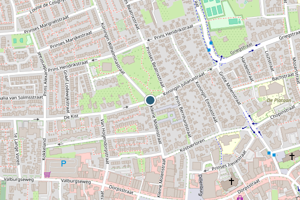Politie-melding op Koningin Julianastraat, Elst GE op 13 juli, kaart-overzicht