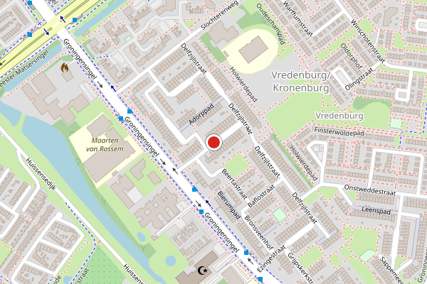 Brandweer-melding op Aduardstraat, Arnhem op 15 juli, kaart-overzicht
