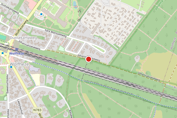 Brandweer-melding op Johannahoeveweg, Wolfheze op 15 juli, kaart-overzicht