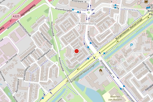Brandweer-melding op Schepen Monetariusstraat, Arnhem op 16 juli, kaart-overzicht