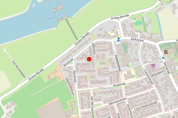 Brandweer-melding op Oldenhof, Driel op 17 juli, kaart-overzicht