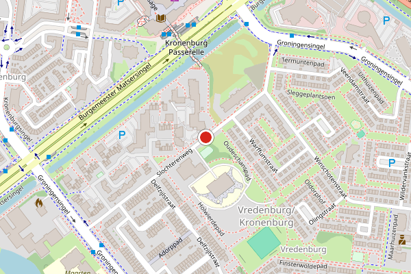 Brandweer-melding op Slochterenweg, Arnhem op 17 juli, kaart-overzicht