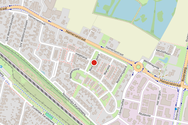 Brandweer-melding op Wannersgaard, Westervoort op 10 mei, kaart-overzicht