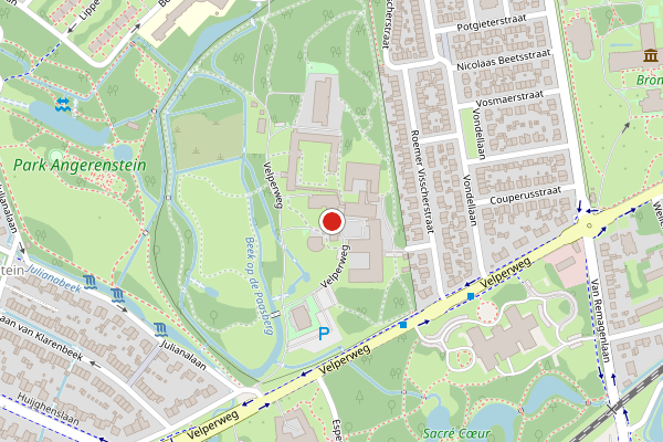 Brandweer-melding op Velperweg, Arnhem op 10 mei, kaart-overzicht