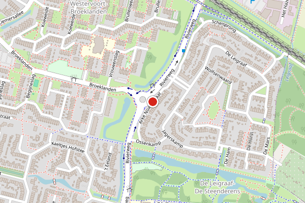 Brandweer-melding op Arke Noachstraat, Westervoort op 19 juli, kaart-overzicht