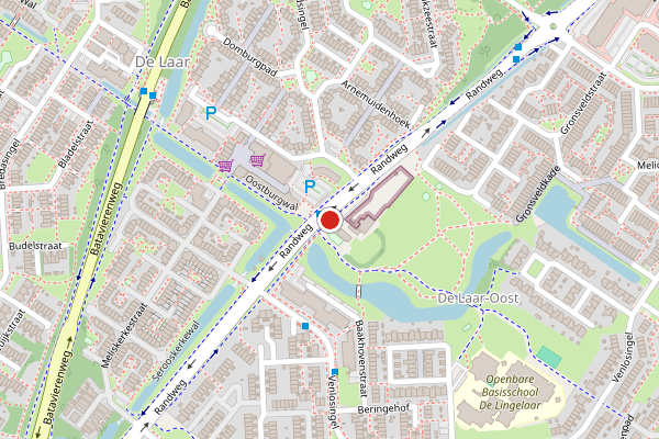 Brandweer-melding op Randweg, Arnhem op 20 juli, kaart-overzicht