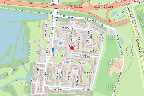 Brandweer-melding op Raaihof, Arnhem op 11 mei, kaart-overzicht