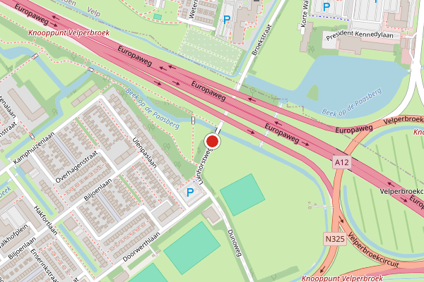 Brandweer-melding op Luinhorstweg, Arnhem op 21 juli, kaart-overzicht