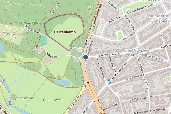 Politie-melding op Apeldoornsestraat, Arnhem op 22 juli, kaart-overzicht