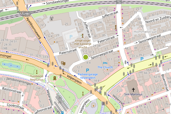 Ambulance-melding op Spoorwegstraat 7, Arnhem op 13 mei, kaart-overzicht