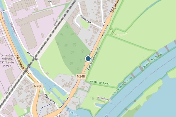Politie-melding op Spankeren op 23 juli, kaart-overzicht
